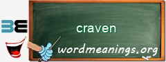 WordMeaning blackboard for craven